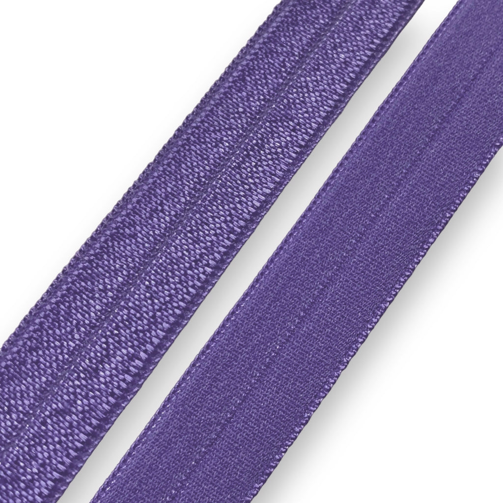 Fold-Over Elastic - Satin/Matte Iris Blue (By the Yard)