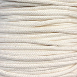 5mm Cotton Braided Round Drawstring Cord - 3 Colours (by the Yard)