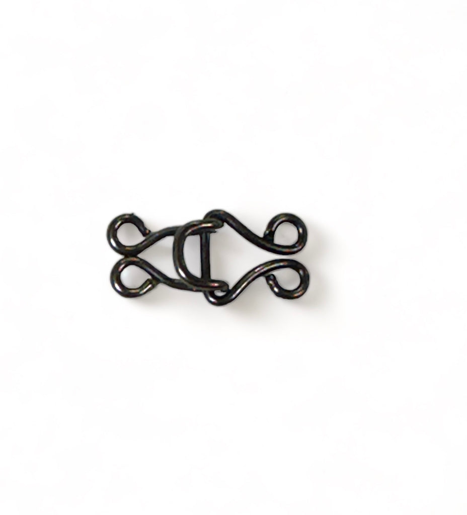 Medium Corset Hook and Eyes -  Black Nickel (6 Sets, 100sets)