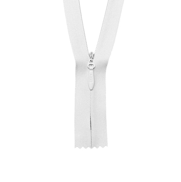 YKK Cerniera Nascosta Invisibile In Nylon - Bianca, 23 Cm, Estremità Chiusa, Per Abiti Da Sera, Cucito E Federe - 5