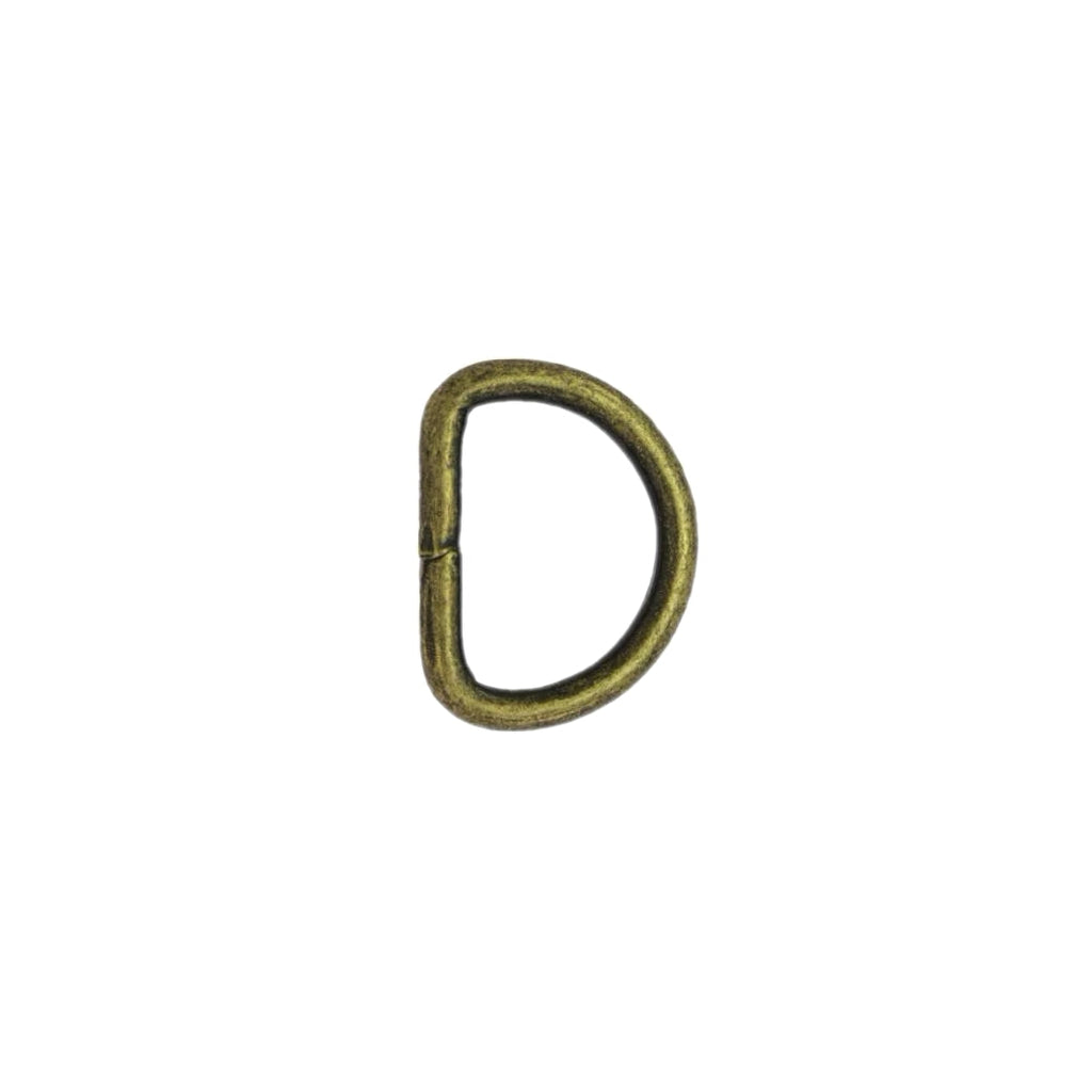 1/2" D-Ring - Antique Brass