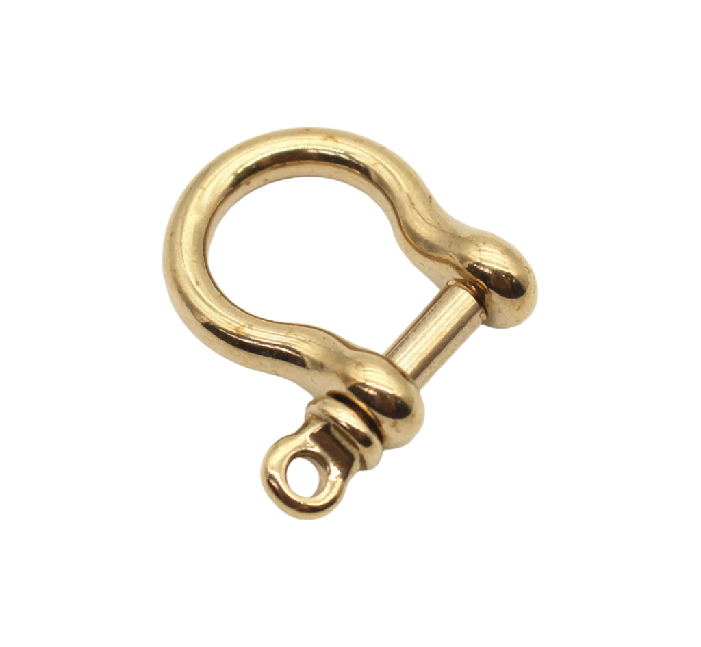 Horseshoe Shackle D-Ring - Solid Brass (2 Sizes)