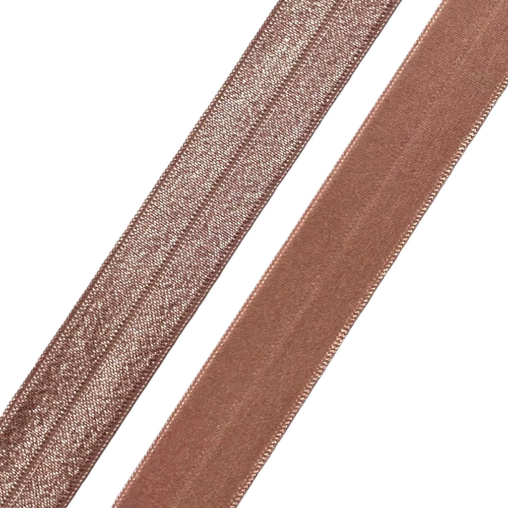 Fold-Over Elastic - Satin/Matte Dusty Rose (By the Yard)