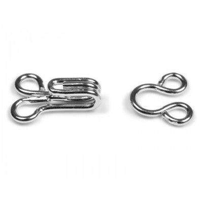 Silver/Black Sewing Hooks and Eyes Closure Eye Sewing Closure for