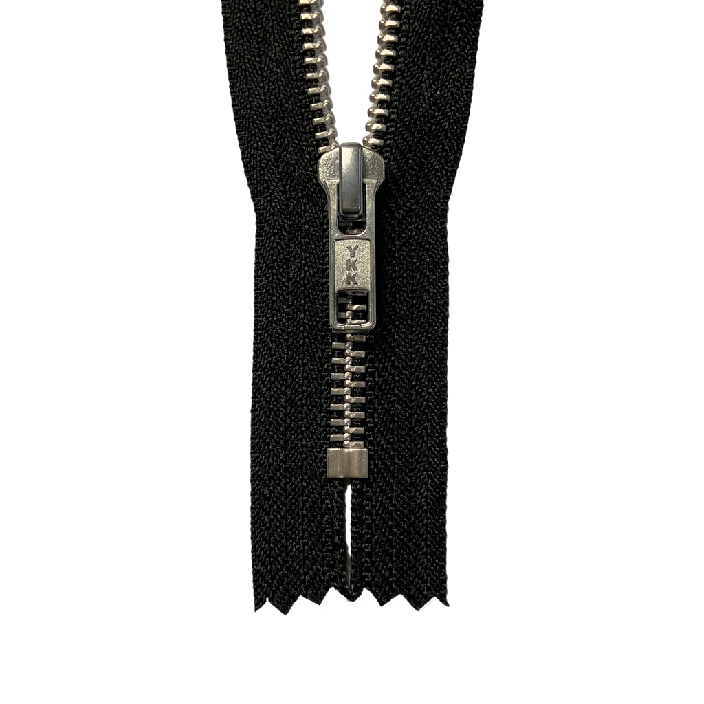 YKK #5 Nickel Closed-End Zipper - Black