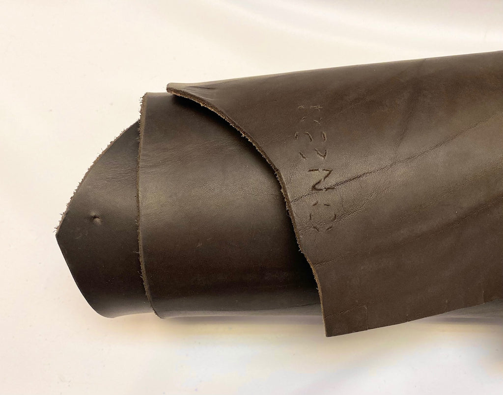 Vegetable Tanned Leather - Dark Brown (per square foot)