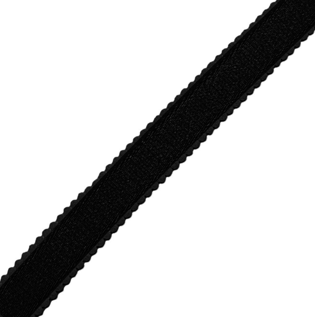 Scalloped Strap Elastic - Black