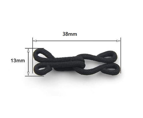 10sets 38mm Fabric Coated Hook and Eye For Garment Fur Coat Colorful Black  White Metal Hook