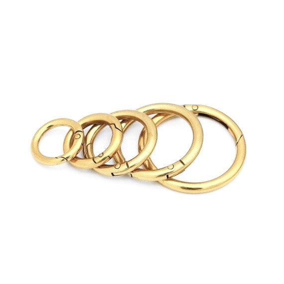 Spring Opening Gate Ring High Quality - Gold Colour