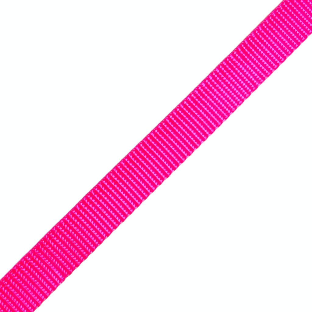 3/4" Nylon Webbing - Fluorescent Pink (By the Yard)