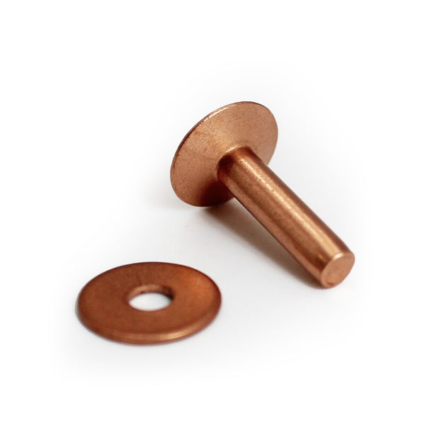 Solid Copper Brass Rivets With Burrs Washers