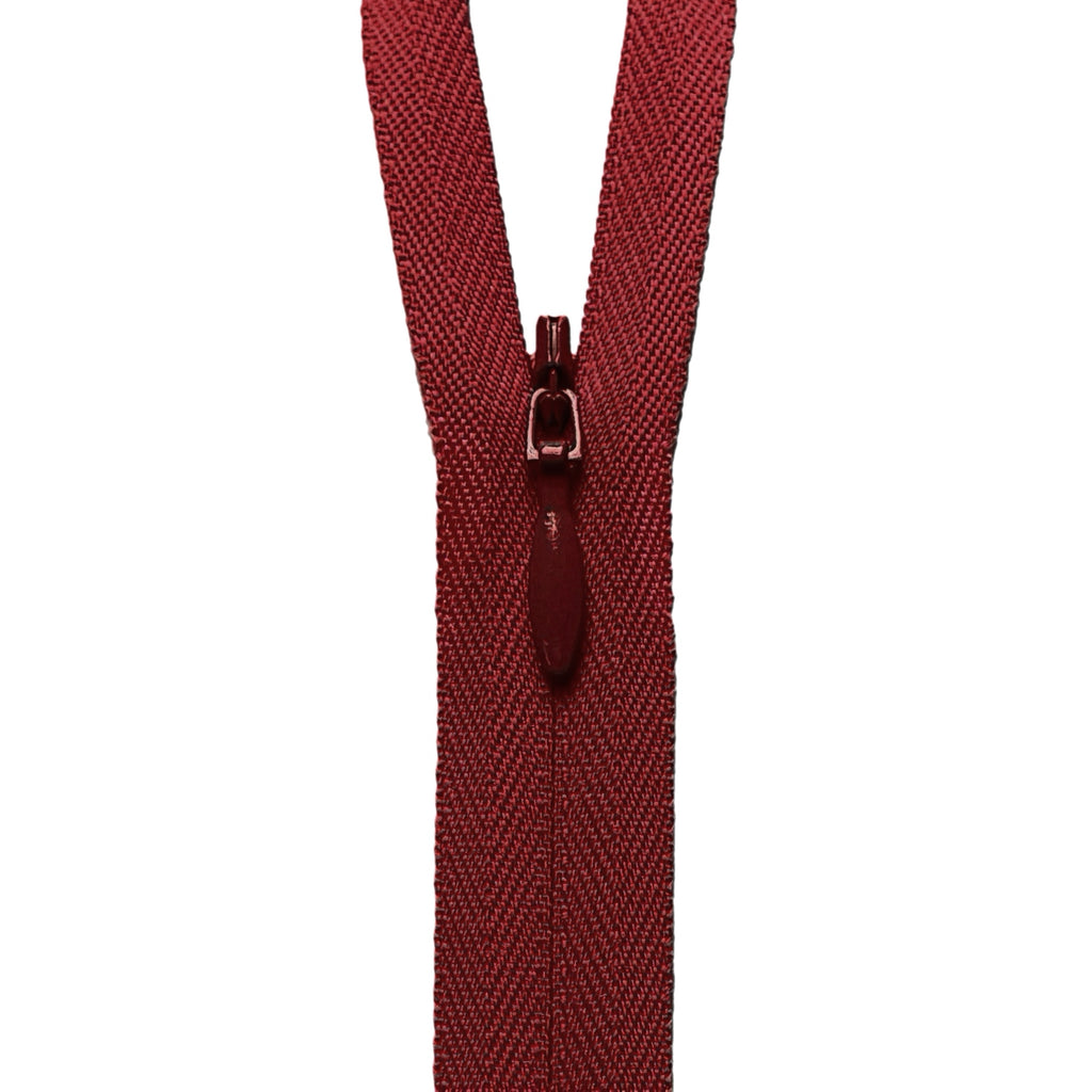 YKK Invisible Zipper - Burgundy