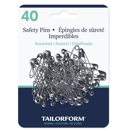 Tailorform Assorted Safety Pins - 40 pieces