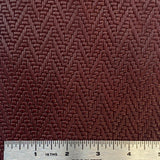5oz (2mm) Oxblood Chevron Embossed Cow Leather (per square foot)
