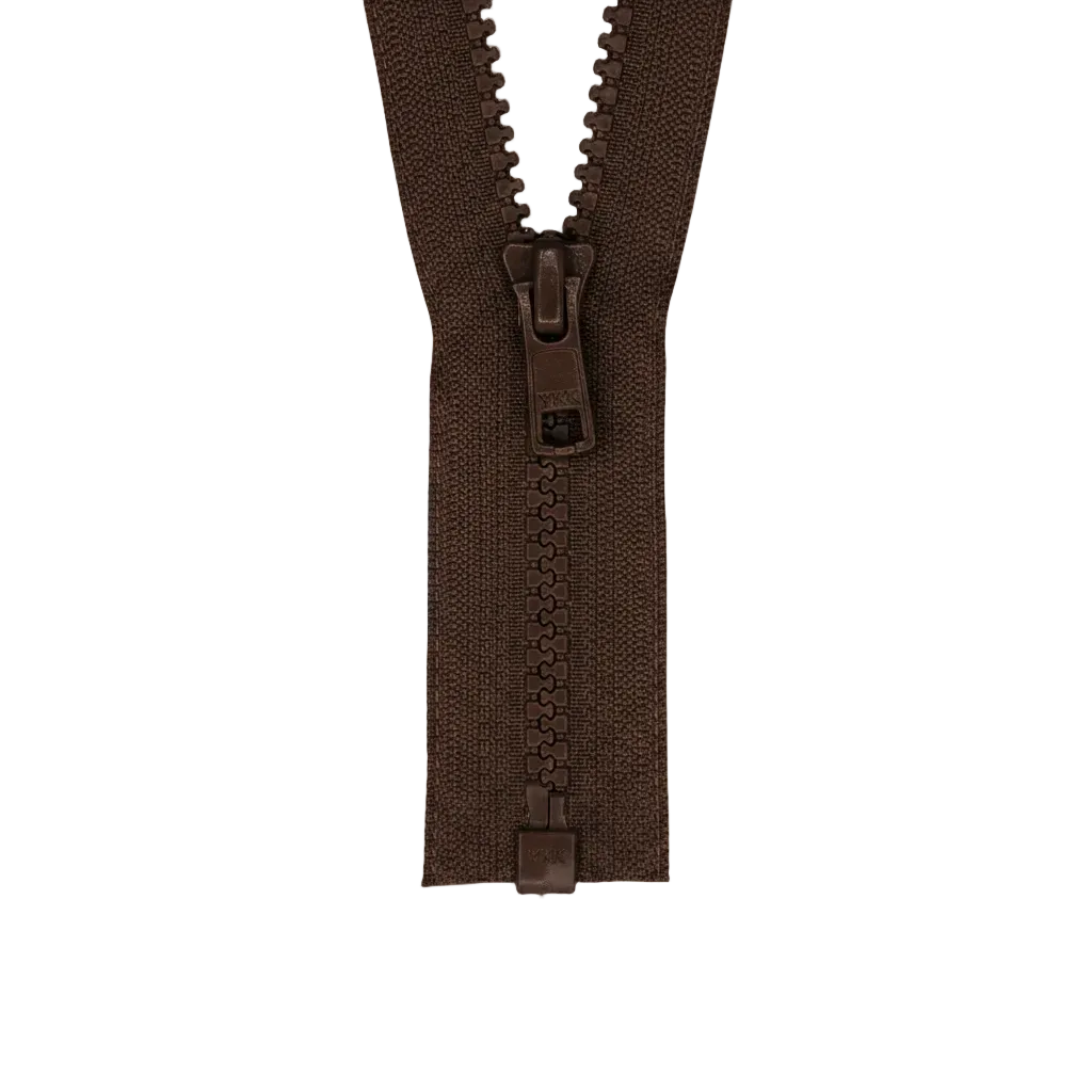YKK VISLON #5VS Plastic One-Way Open End Zipper – Brown 570 (9 Sizes)