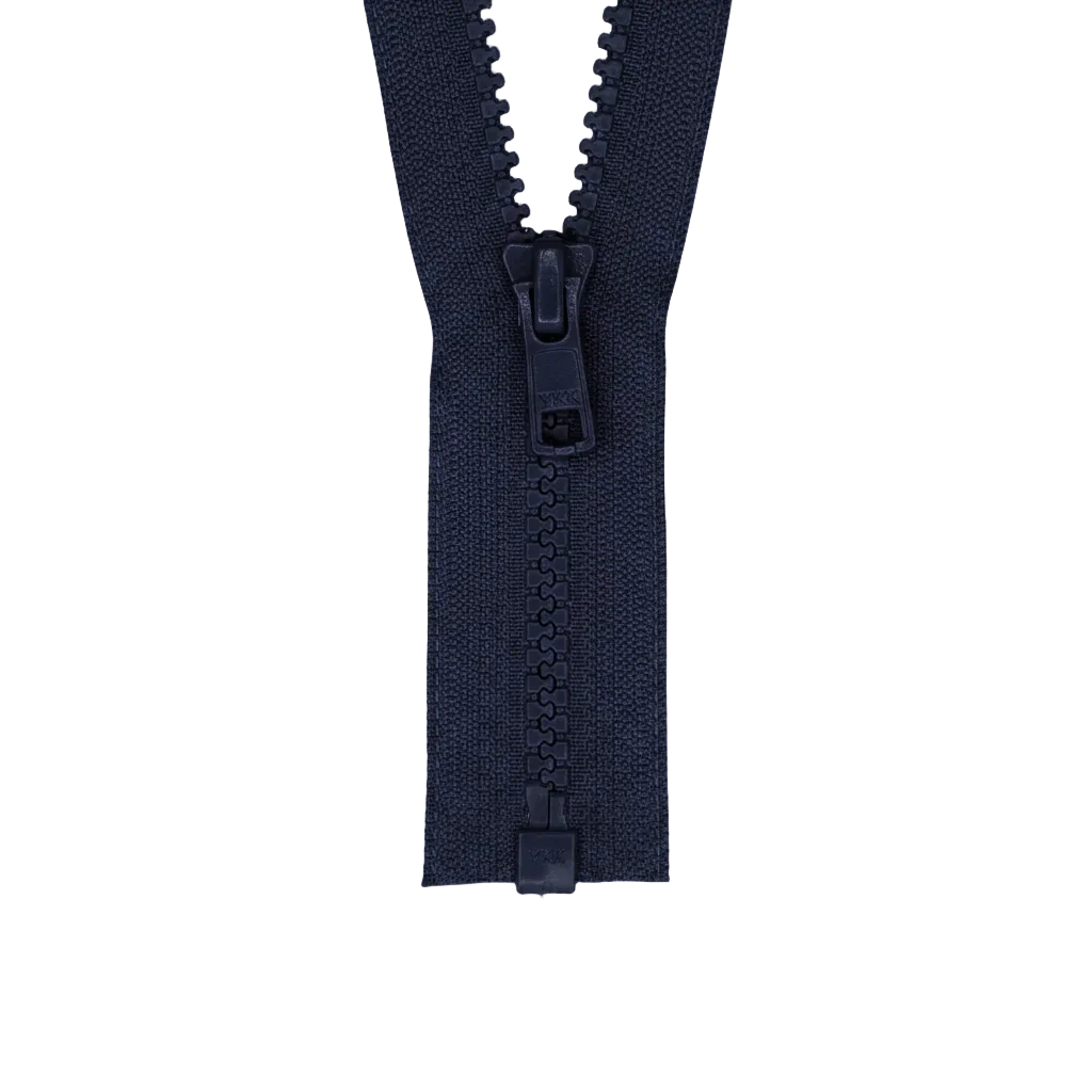 YKK VISLON #5VS Plastic One-Way Open End Zipper – Dark Navy 233 (9 Sizes)