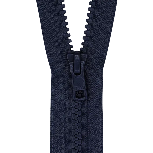 YKK VISLON #5VS Plastic One-Way Closed End Zipper – Dark Navy 233 (3 Sizes)