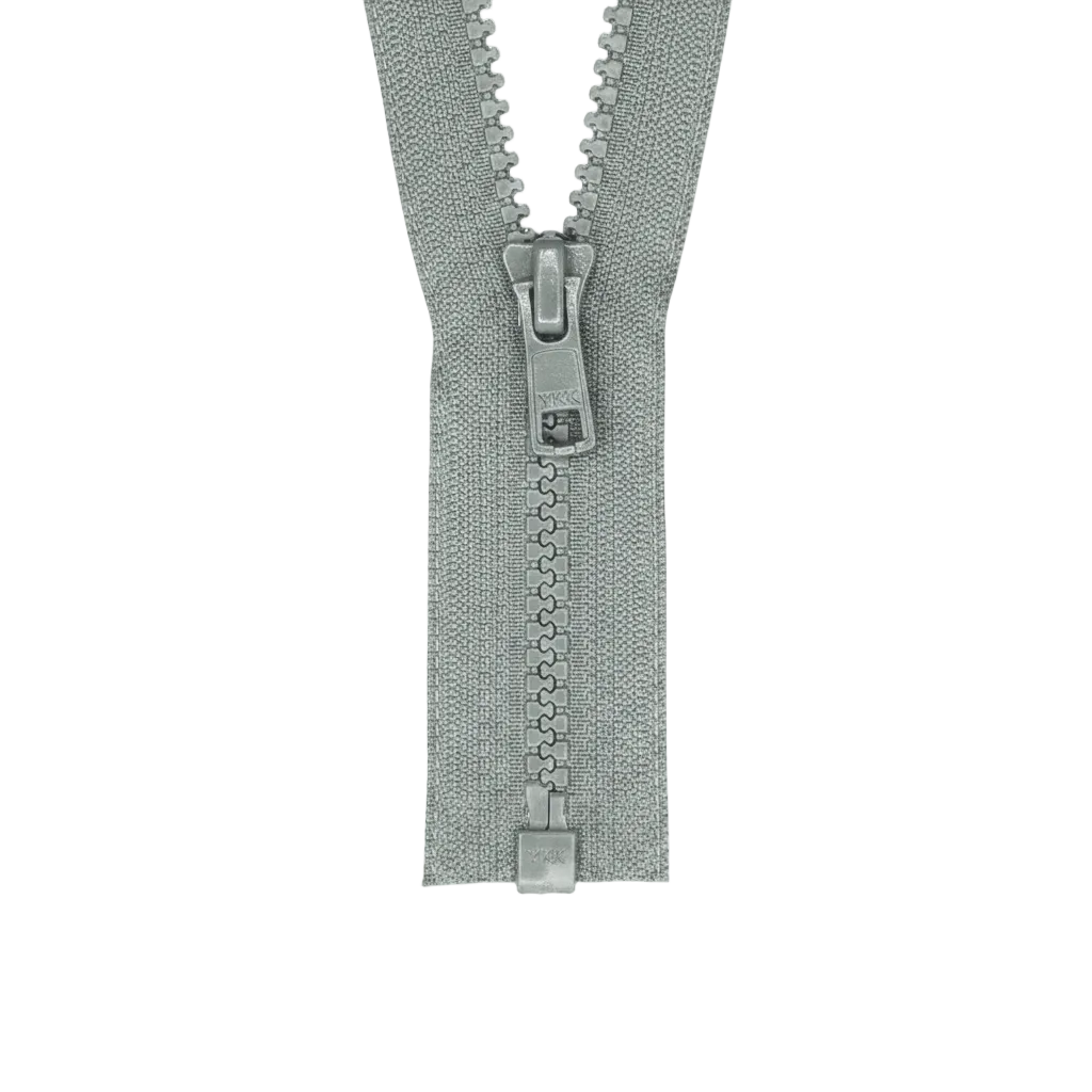 YKK VISLON #5VS Plastic One-Way Open End Zipper – Medium Grey 578 (9 Sizes)