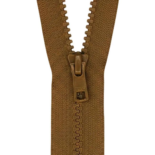 YKK VISLON #5VS Plastic One-Way Closed End Zipper – Tan 93 (3 Sizes)