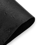 3oz (1.2mm) Charcoal Ostrich Embossed Cow Leather (per square foot)