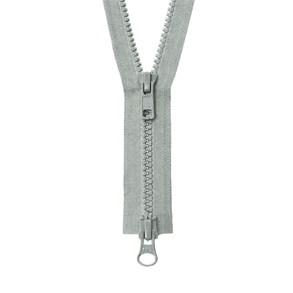 YKK VISLON #5VS Plastic Two-Way Open End Zipper – Medium Grey 578 (5 Sizes)