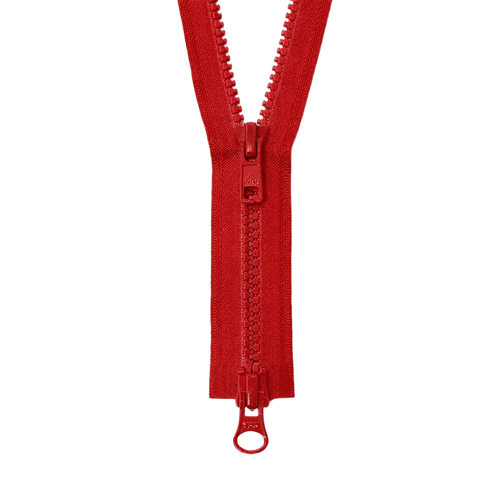 YKK VISLON #5VS Plastic Two-Way Open End Zipper – Red 519 (5 Sizes)