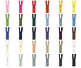 22" #3 Nylon Coil Closed-End Zippers - *NEW* 27 Colours