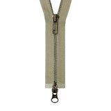 YKK 32" #5 Antique Brass Two-Way Open End Zippers - 3 colours