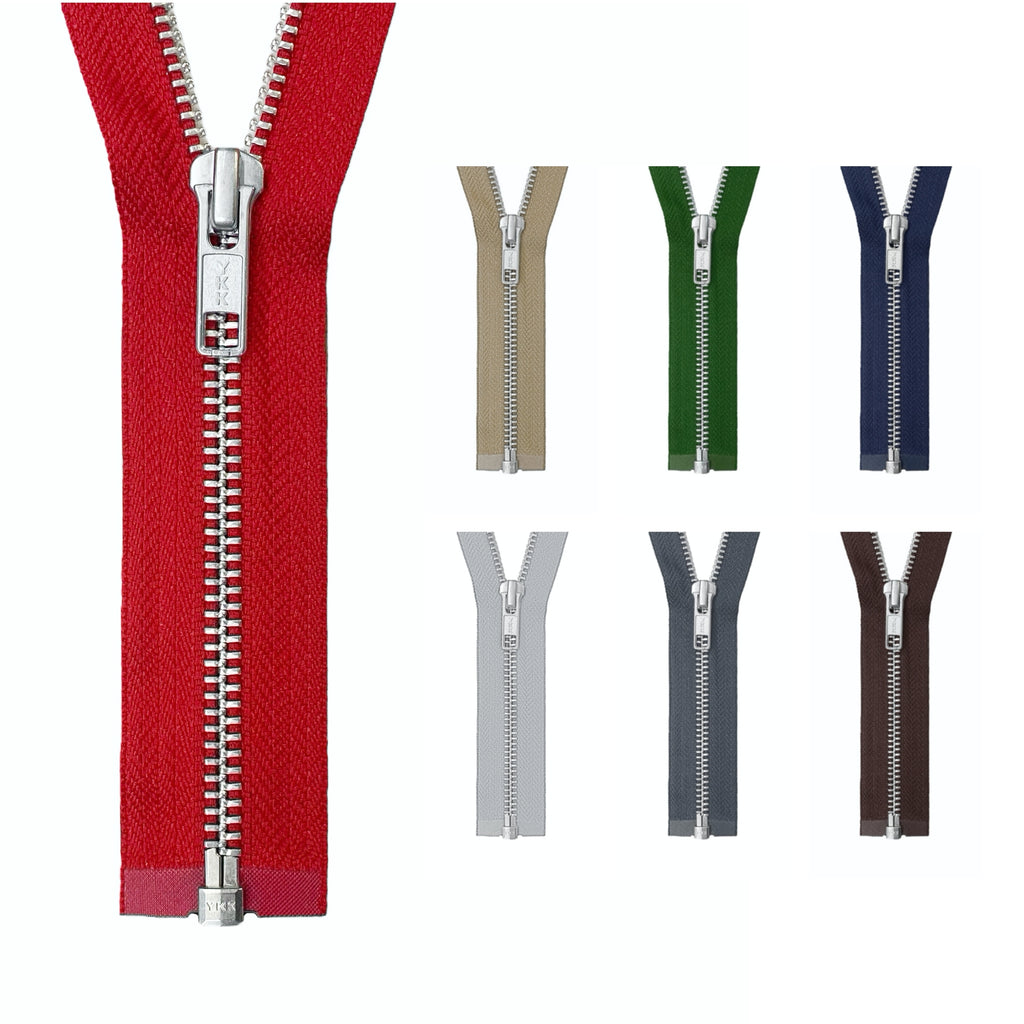YKK 30 #5 Aluminum One-Way Open End Zippers - 8 colours – Sewing