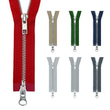YKK 32" #5 Aluminum Two-Way Open End Zippers - 8 colours