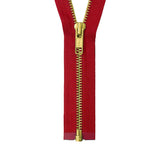 YKK 30" #5 Brass One-Way Open End Zippers - 5 colours