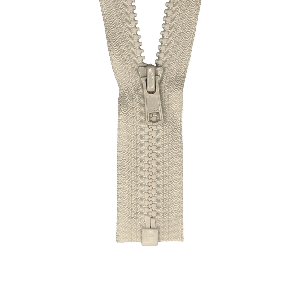 YKK VISLON #5VS Plastic One-Way Open End Zipper – Beige 572 (9 Sizes)