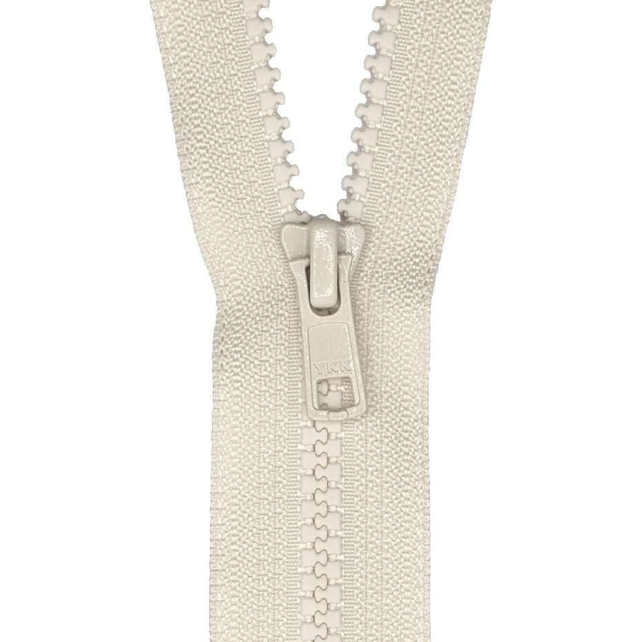 YKK VISLON #5VS Plastic Closed-End Zipper – Natural 841 (3 Sizes)