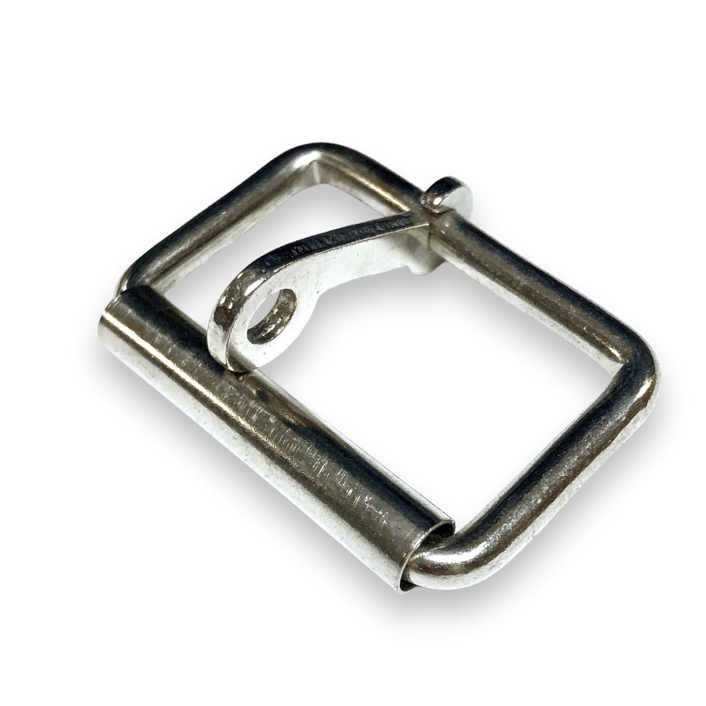 1.25" Nickel Roller Buckle with Locking Tongue
