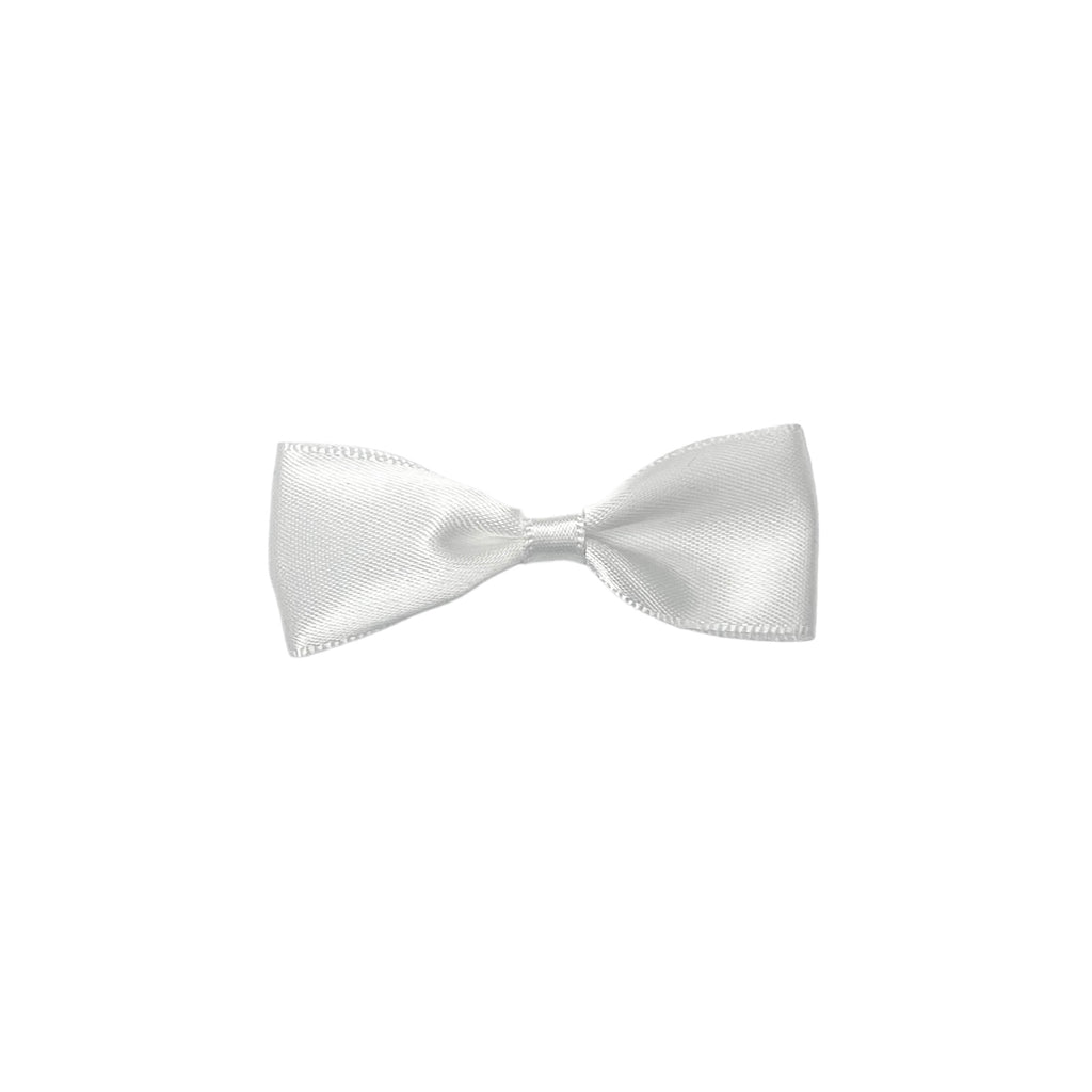 Satin Bow - White (2.25” x 7/8”)