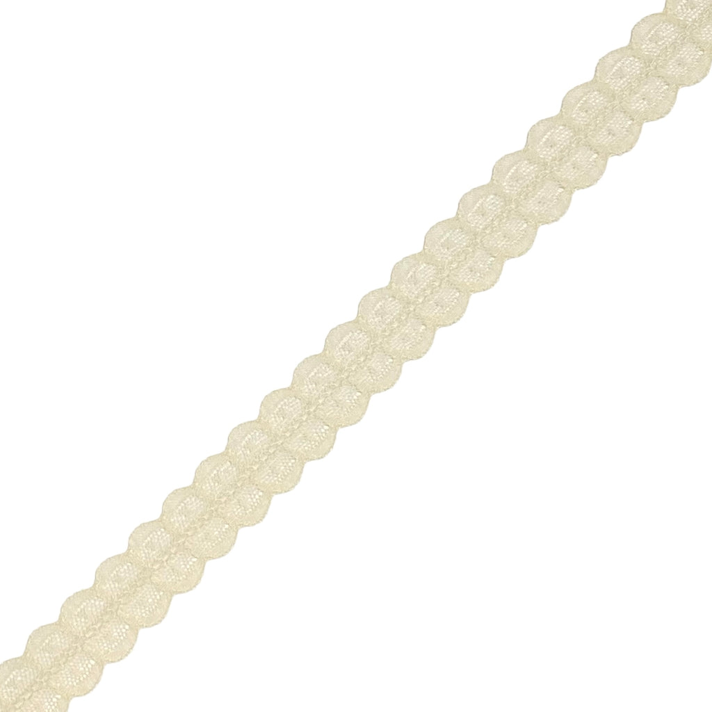 5/8" Scalloped Lace Trim - Beige (By the Yard)