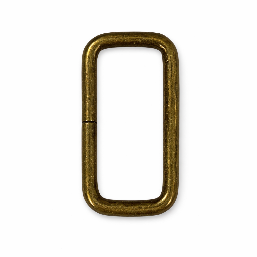 1.5" x 0.75" Antique Brass Rectangle Ring (4.7mm wire)
