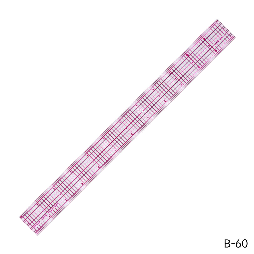 12" Clear Plastic Grid Ruler