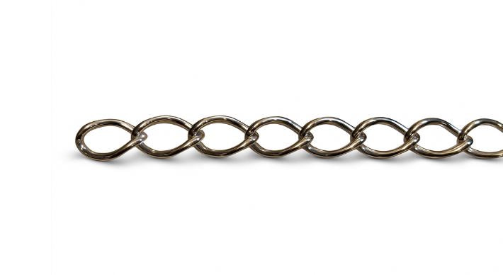9/16" (14mm) Nickel Plated Light Weight Chain (by the foot)