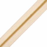 YKK #5 Brass Zipper - Black, White, Cream (by the yard)