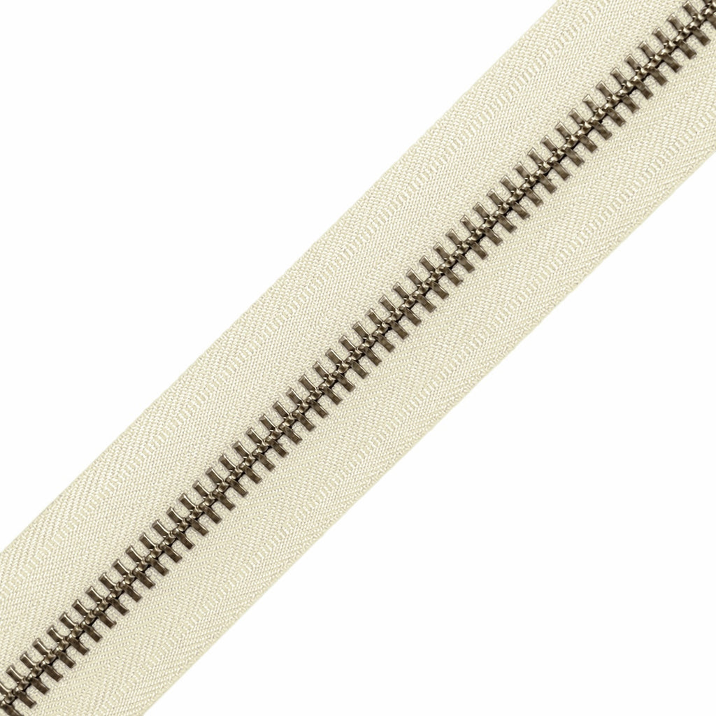 YKK #10 Antique Brass Zipper - Natural 841 (by the yard)