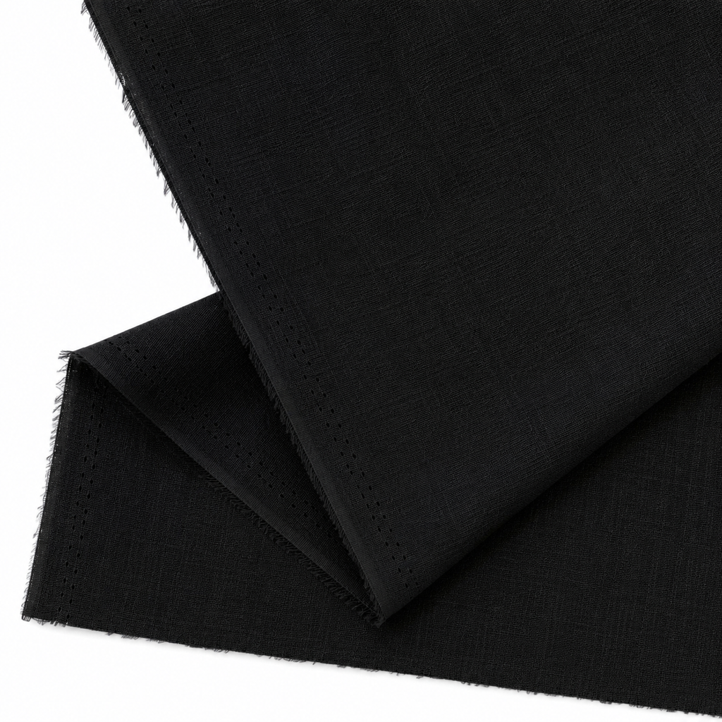 45" Mediumweight Cotton Fusible Interfacing - Black (By the Yard)