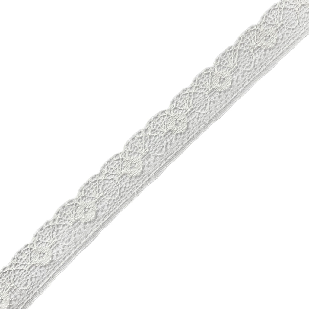 3/4” Fine Lace Trim - Off White (By the Yard)