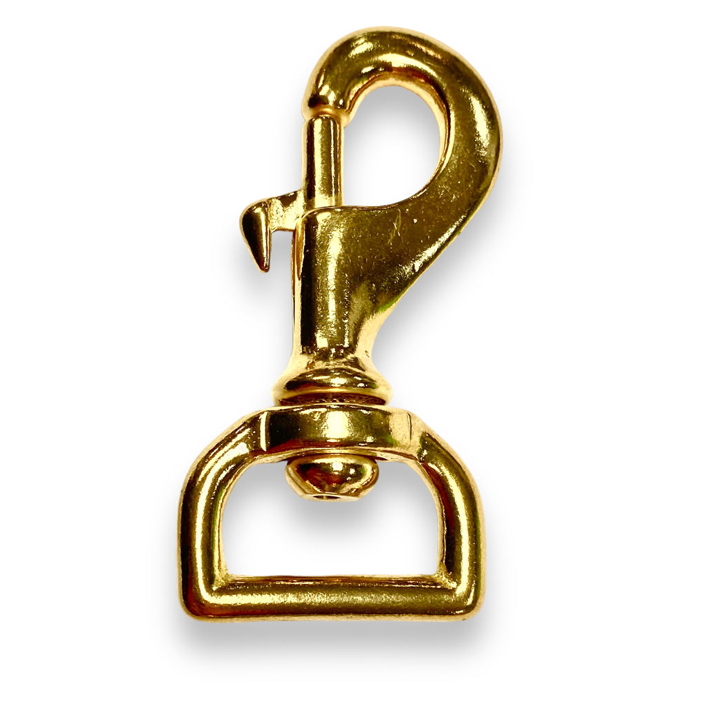 1" Solid Brass Bolt Swivel Hook