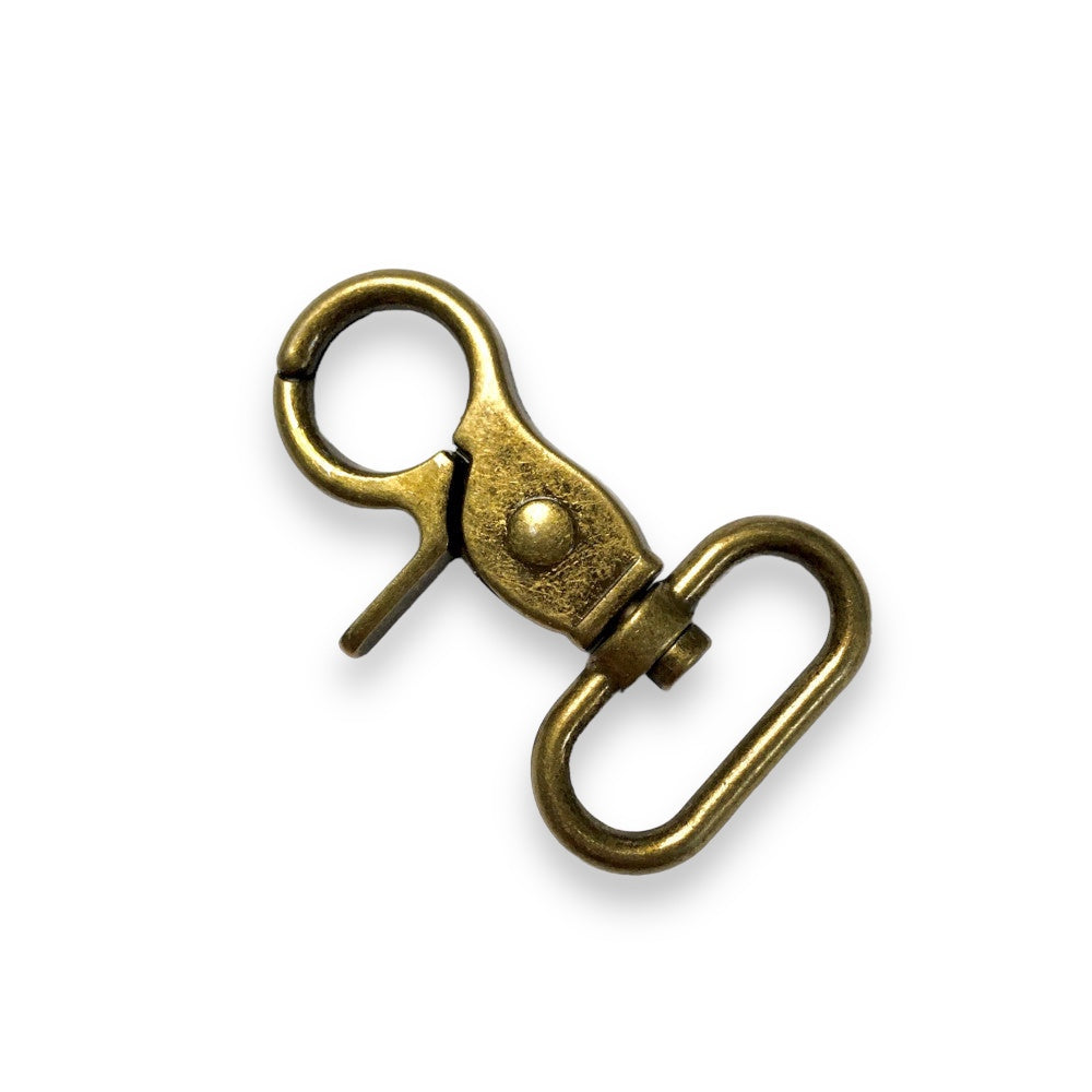 1" Antique Gold Trigger Swivel Hook