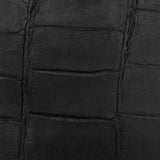 3oz (1.2mm) Black Broad Scale Reptile Embossed Cow Leather (per square foot)