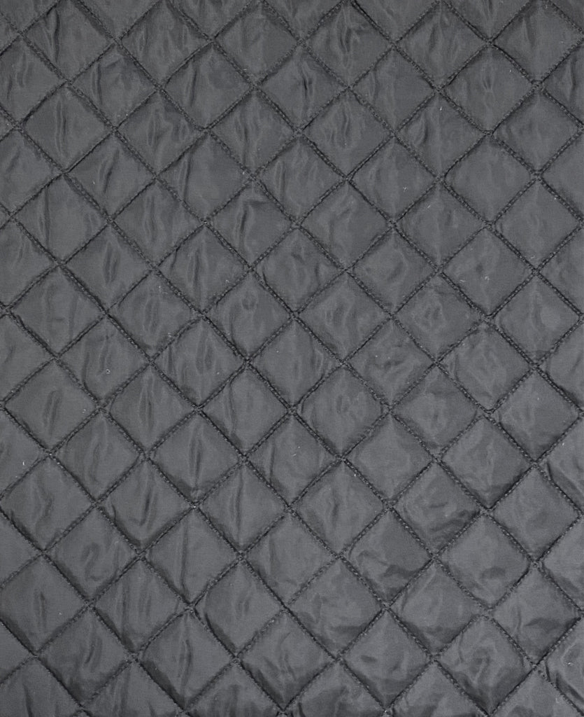 Quilted Lining 1.5" x 1.5" squares - Black  (By The Yard)