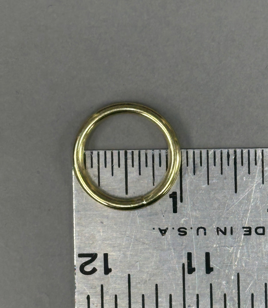 Brass Plated Thin Metal Craft O-Ring