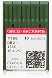 GROZ-BECKERT Industrial Sewing Machine Needles Ballpoint SUK - DBx1, 16x257, 16x231 (10pcs Pack, 100pcs Box)