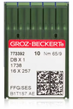 GROZ-BECKERT Industrial Sewing Machine Needles Ballpoint SES - DBx1, 16x257, 16x231 (10pcs Pack, 100pcs Box)